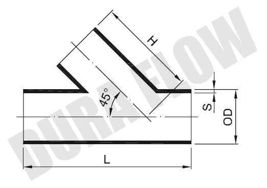 PVDF 45° Y-TEE